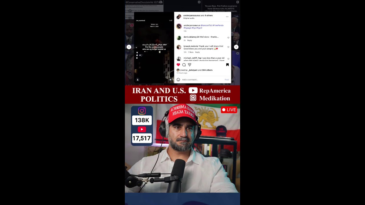 Iran and US Politics - Rep America with Medi - LIVE 📱