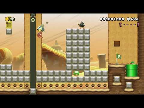 Bob omb Canyon 4-2 by Achotoni - Super Mario Maker 2 - No Commentary 1by