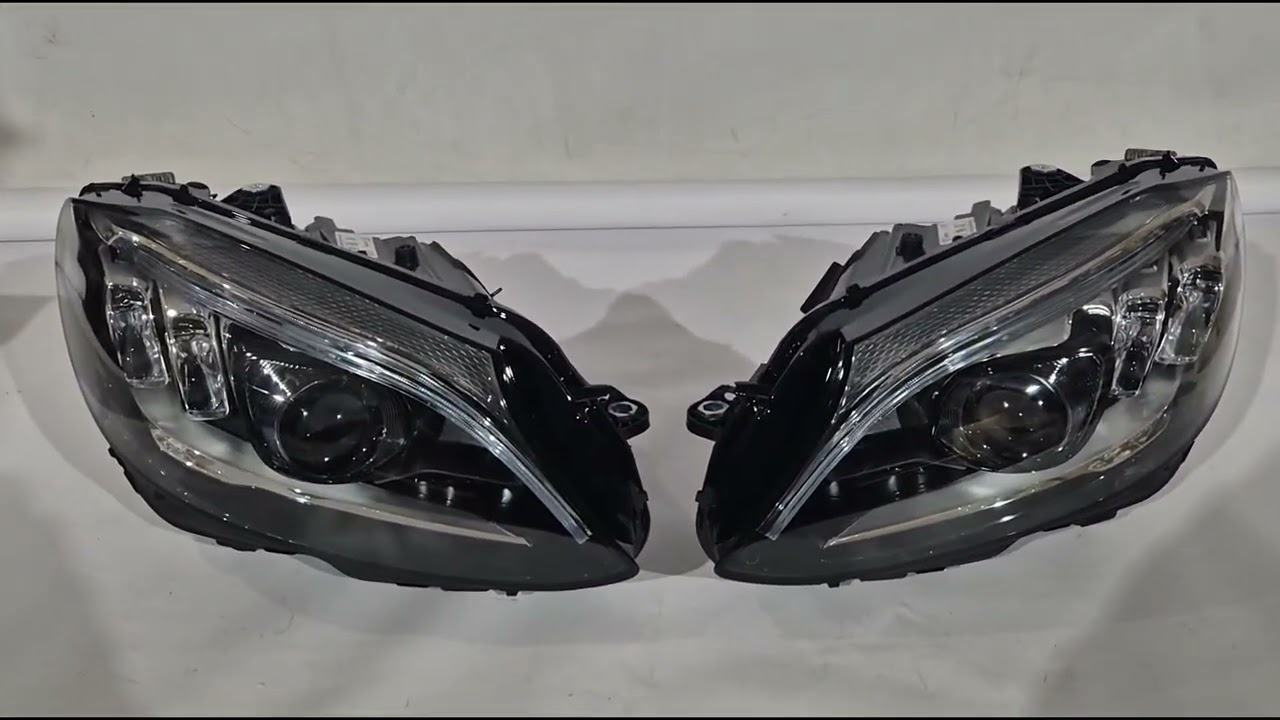 Mercedes C-Class W205 2014–2021 Přední světlomety Full LED (pro LED, sada 2 ks) Video 1
