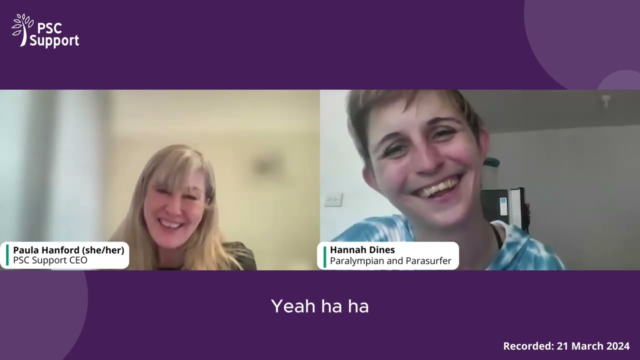 Paralympian and Parasurfer Hannah Dines shares her experience with PSC