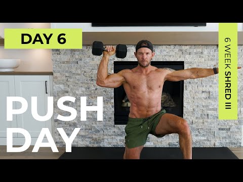 Day 6: 30 Min PUSH DAY // CHEST & SHOULDER Dumbbell Workout // 6WS3