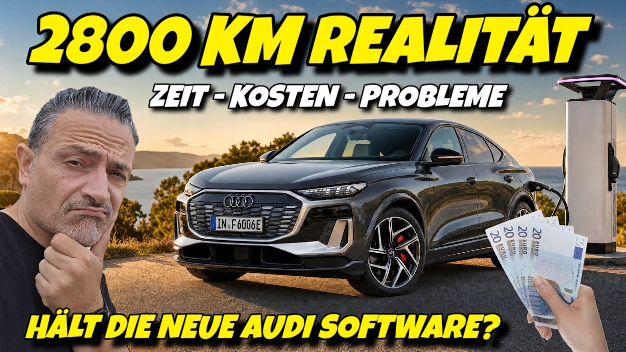 E-Mobilität ganz Real! 2800 km Roadtrip im neuen Audi SQ6 e-tron Sportback.