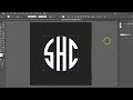 How to design a letter logo (monogram) using line grid in Adobe Illustrator
