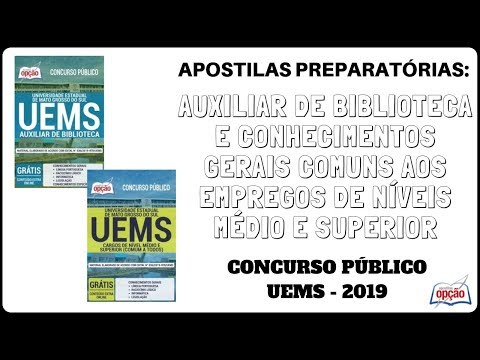 Apostilas Diversos Cargos - Concurso Público UEMS / 2019 (Apostilas Opção)