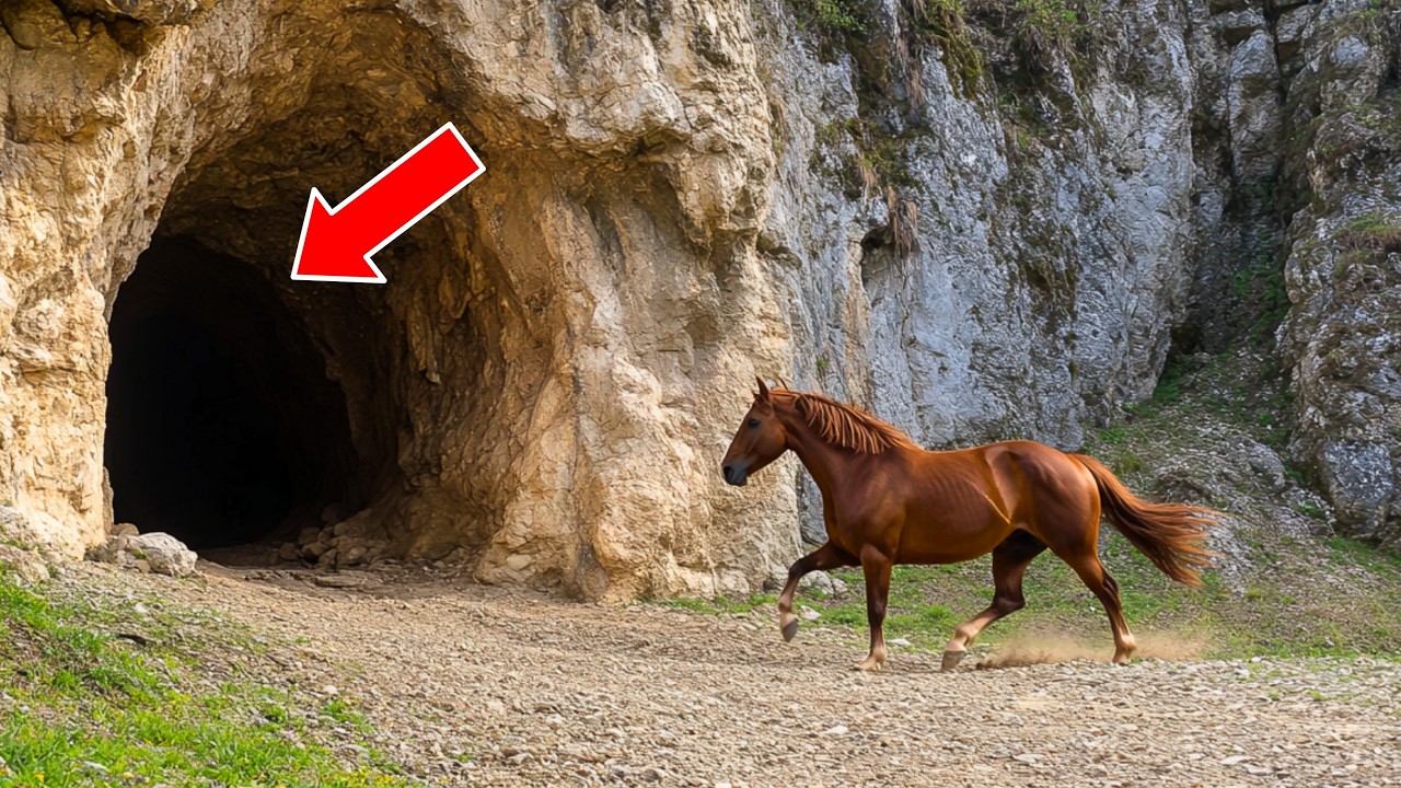 CABALLO RELINCHA SIN PARAR FRENTE A UNA CUEVA... EL GRANJERO ENTRA Y DESCUBRE ALGO INCREÍBLE