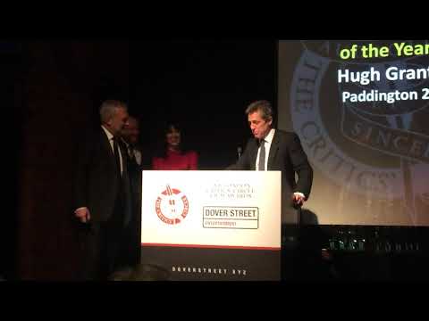 Hugh Grant winning Best Supporting Actor at the 2018 London Critics Circle awards