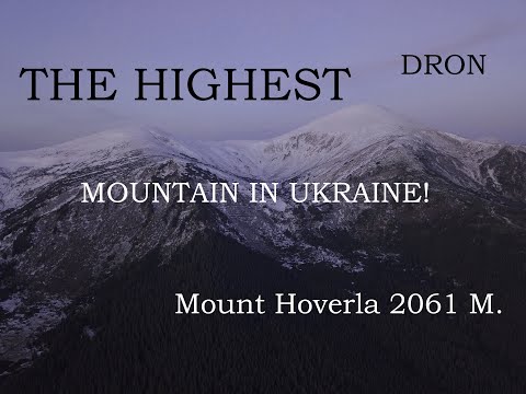 The highest mountain in Ukraine! Mount Hoverla 2061 M. DRON
