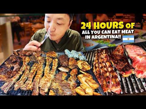 24 Hours of ALL YOU CAN EAT MEAT! The ULTIMATE BBQ Challenge in Argentina