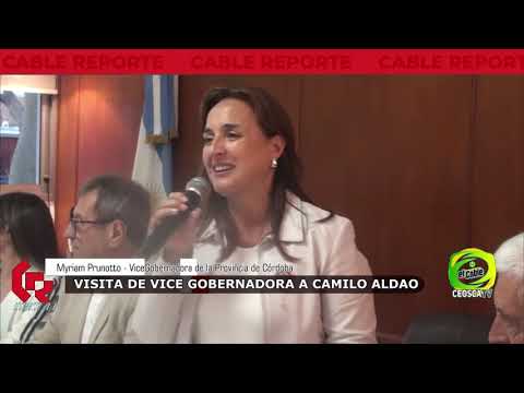 Vista Vice-Gobernadora Myriam Prunotto a Camilo Aldao
