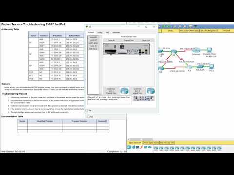 [CCNA v6] Packet Tracer 7.2.3.5 Troubleshooting EIGRP for IPv4