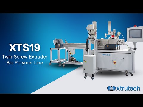 XTS19 Twin Screw Extruder BioPolymer Line | Xtrutech | XTS Range | Animation