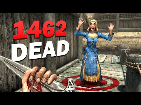 Skyrim VR but I KILL EVERYONE who looks at me...