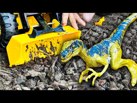 Dinosaur Excavation! Tonka Trucks Digging Up Dinosaurs | Toy Trucks for Kids | Jack Jack Plays