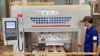 Máy phay khoan Cnc 4 trục 16 dao kẹp chống tâm xoay 360 độ