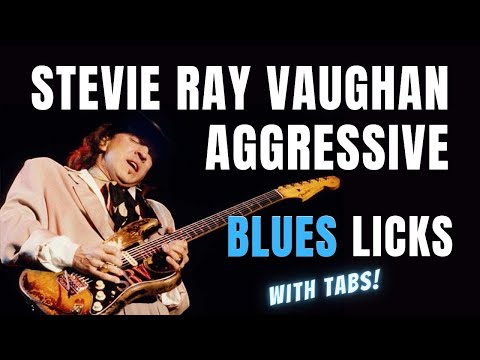 Stevie Ray Vaughan Style Aggressive SRV Blues Guitar Licks with Tabs