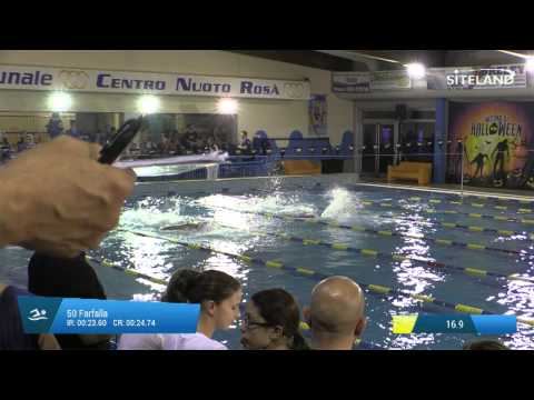 Serie 3 dei 50 Farfalla Juniores Maschi - Meeting di Halloween 10Trofeo citta' di Rosa'