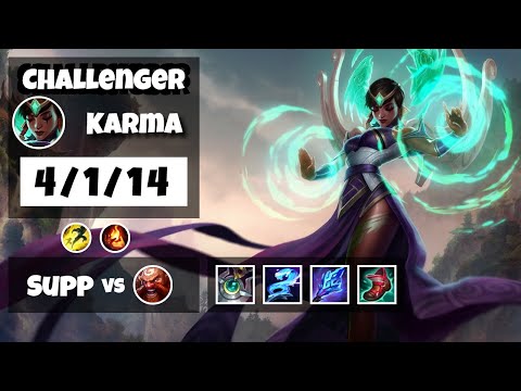Karma vs Gragas KOREAN Challenger SUPPORT (4/1/14) - v11.8