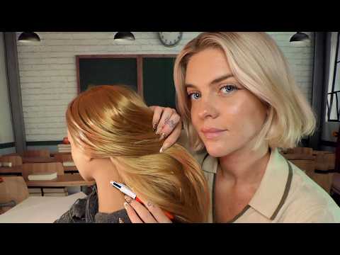 ASMR | je joue avec tes cheveux en classe 💆🏼‍♀️ 100% frissons