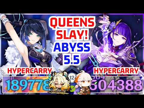 C1 Yelan Hypercarry Freeze & C2 Raiden Hypercarry | NEW Spiral Abyss 5.5 Floor 12 | Genshin Impact