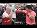 MANNY PACQUIAO'S FULL MEDIA WORKOUT FOR HIS ADRIEN BRONER FIGHT