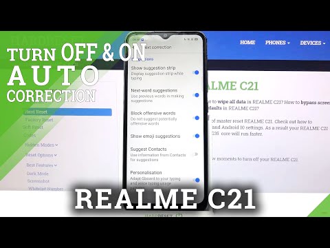How to Activate and Use Text Correction on REALME C21 – Keyboard Options
