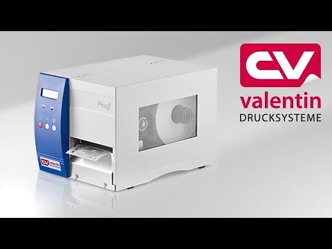 Etikettendrucker Pica II - Transferbandrolle einlegen (Load the transfer ribbon)