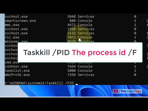 Use Taskkill to kill task using command prompt in Windows 11