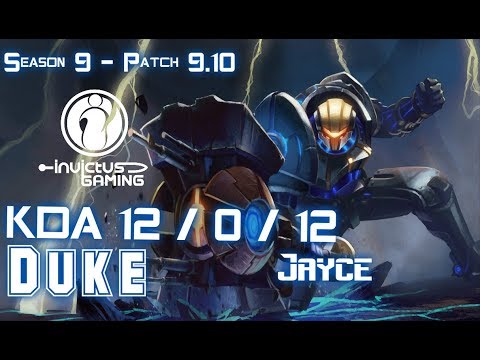 IG Duke JAYCE vs JAX Top - Patch 9.10 KR Ranked