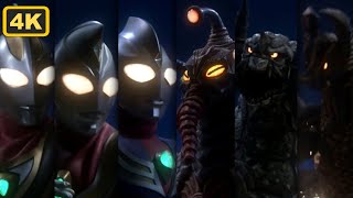 Download lagu (4K) Tiga, Dyna, & Gaia Vs Super Alien Hipporit, King Silvergon, & King Goldras [ENG SUB] mp3