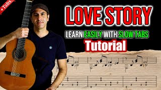 Love Story Guitar Tutorial | Learn This Beautiful Piece Easily with Slow Tabs
