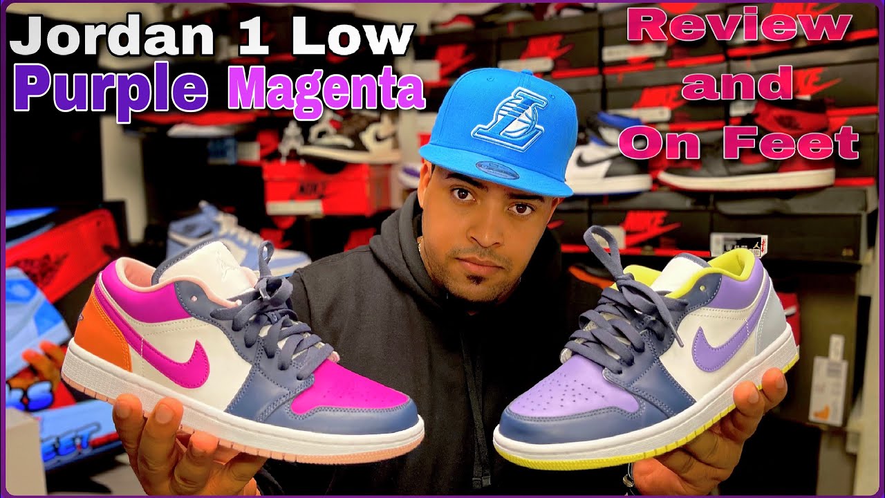 Jordan 1 Low PURPLE MAGENTA - REVIEW AND ON FEET 🔥 Crazy Quality 🤯