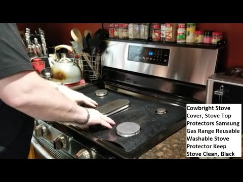 Cowbright Stove Cover, Stove Top Protector for Samsung Gas Range Reusable Gas Stove Burner Covers