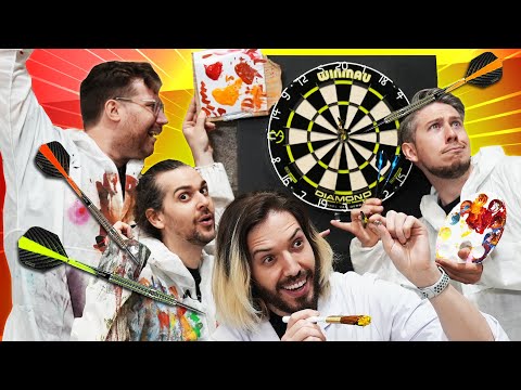 We create terrible self-portraits... with darts!