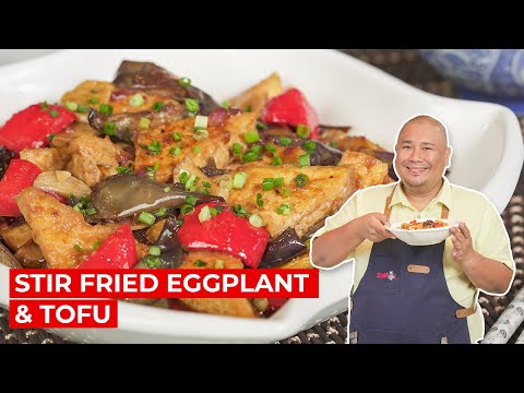 STIR FRIED EGGPLANT AND TOFU RECIPE | SIMPOL | CHEF TATUNG