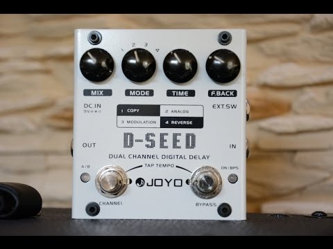 JOYO D-Seed Dual Channel Delay Analog Digital Reverse + Tap Tempo 4 Modes Copy Modulation image 7