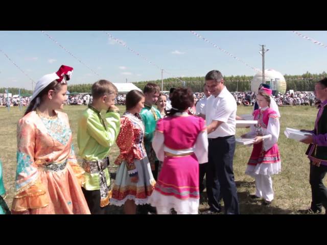 Видеорепортаж с праздника Сабантуй в Дрожжаном