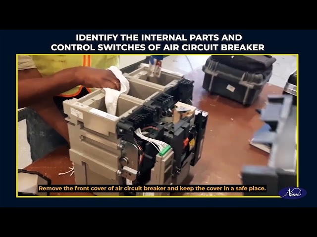 Identify the parts of circuit breaker, check its operation