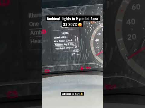 Ambient lights in Aura 2023 #hyundai #aura