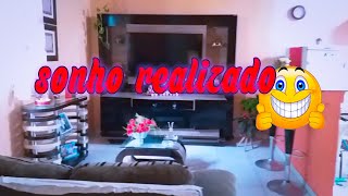 VLOG COLOCAMOS CERMICA NA SALA TODA!  FICOU LINDO 