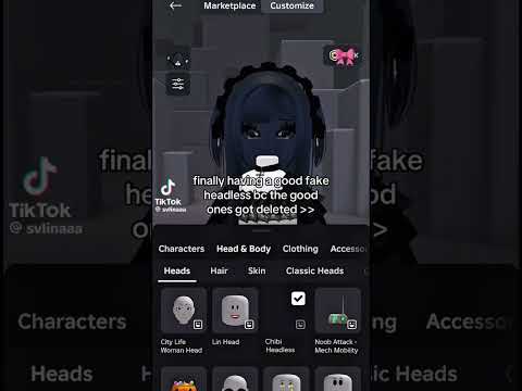 new fake headless 🫣😱 #rubox #tut? #headless #roblox #head #less #lyna_UGC