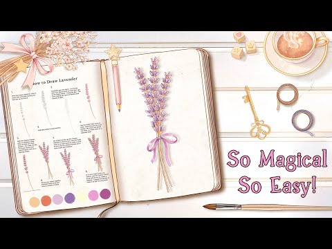 Easy Lavender Illustration — Fairytale Sketchbook Preview