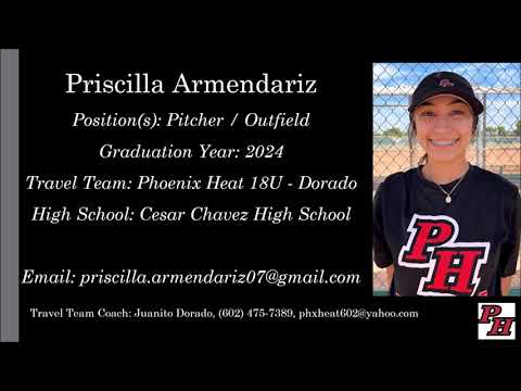 Priscilla Armendariz Softball Skills Video - 2024 Pitcher OF