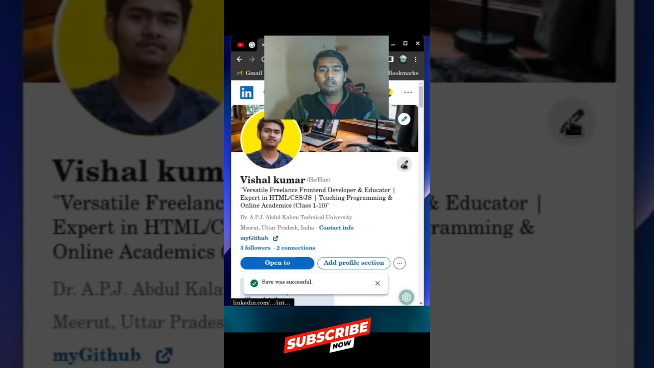 How to put Github link on linkedin profile #linkdedin #ezzcoding