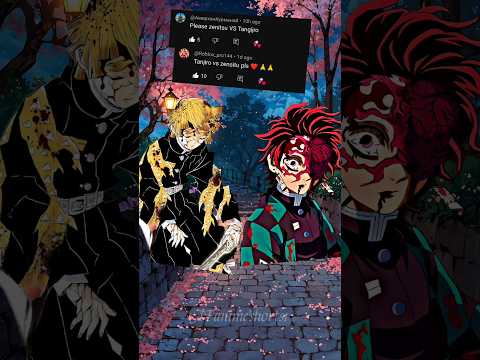 Zenitsu vs Tanjiro who is strongest ❓ #demonslayer #kny #anime
