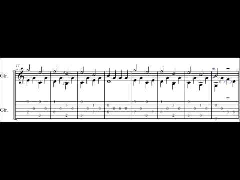 Classical guitar study - Sor op 35 no 1 in C