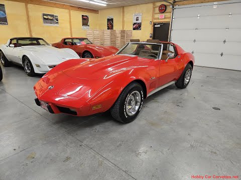 1975 Mille Miglia Red Corvette Stingray T-Top Video