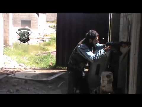 قنص عناصر النظام من قبل لواء الصمود جنود الله على جبهة الخالدية في مدينة حمص