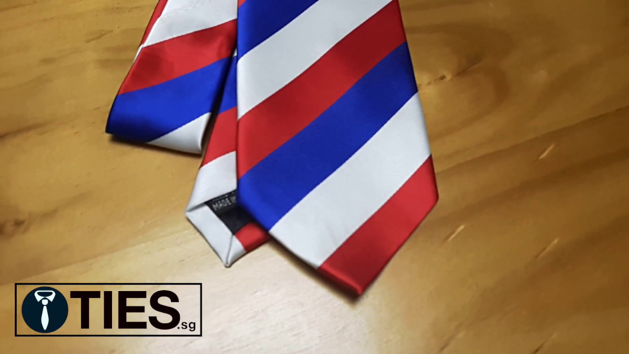 Watch video Red, White & Blue Striped Tie - Ties.sg Now Red, White & Blue Striped Tie - Ties.sg