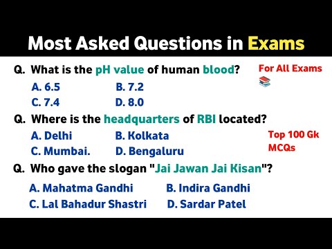 Top 100 Gk Questions | India GK | General Knowledge | SSC Exam, Gk GS, UPSC, Railways, Gk in English