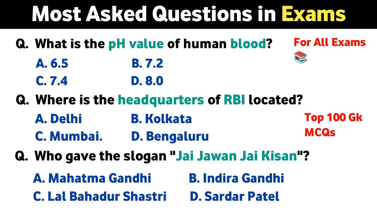 Top 100 Gk Questions | India GK | General Knowledge | SSC Exam, Gk GS, UPSC, Railways, Gk in English